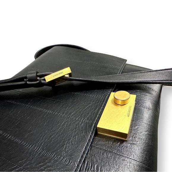 [ ALLSAINTS ] Harley Eel Embossed Leather Crossbody Bag w: luxe Clasp : … - Picture 9 of 9